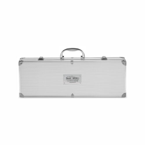 KIT CHURRASCO INOX 4 PEÇAS COM MALETA
