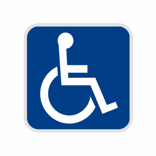 PLACA DE ACESSIBILIDADE PARA CADEIRANTES