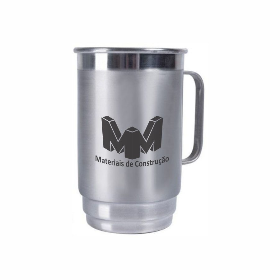 CANECA CHOPP ALUMÍNIO CINZA